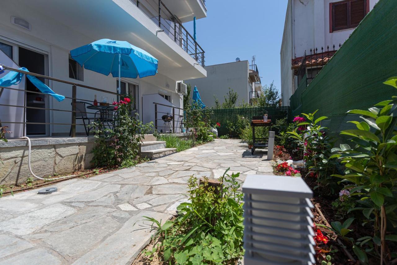 Halkidiki beach apartments Nea Kalikratia Vergia beach Nea Kallikrateia Exteriör bild